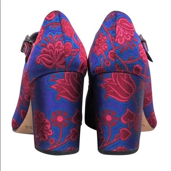 Via Spiga - Floral Tapestry Mary Jane Heels - Picture 5 of 6